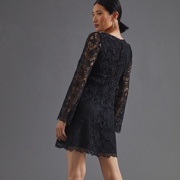 Anthropologie • Maeve Embroidered Lace Mini Dress - Picture 4 of 9